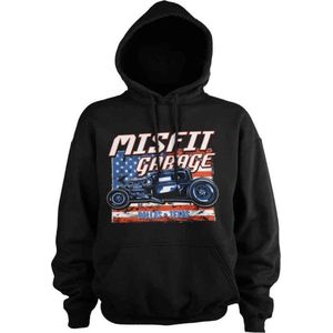 Misfit Garage Hoodie/trui -S- Old Glory Zwart