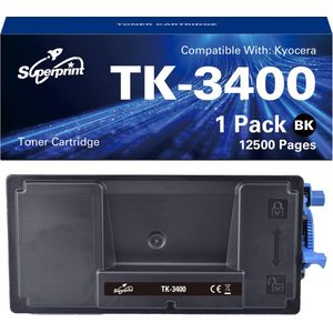 Superprint TK3400 Huismerk Toner geschikt voor Kyocera TK-3400 - Zwart