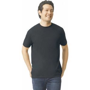 T-shirt Heren 4XL Gildan Ronde hals Korte mouw Pitch Black 60% Katoen, 40% Polyester