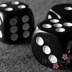 ✿ Brenlux - Mini dobbelstenen zwart - Kleine dobbelstenen 10st - Gezelschapsspelletjes - Dobbelstenen klein - Zwarte dobbelstenen - Pocket dobbelstenen