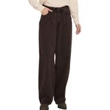 Only - Gianna MW Straight Jeans - Donkerbruin - Dames - Baggy Fit