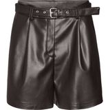 Vero Moda - Vmcaiaelly Hw Coated Shorts - Korte Broek - Chocolate Torte - Dames