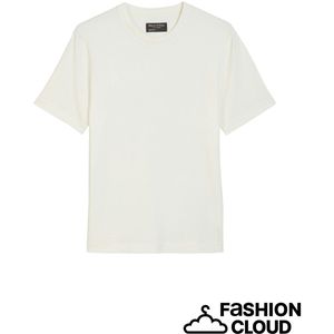 T-shirt - Effen - Katoen - Ronde Hals - Kwartmouw