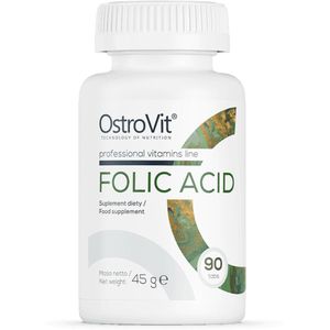Supplementen - Folic Acid - Foliumzuur - 90 tabletten - OstroVit - Supplementen - Laboratorium Geteste Kwaliteit!