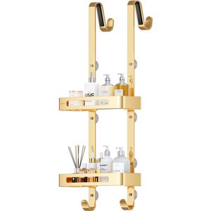 BOTC Doucherek - 2-Store - Ophangbaar doucherek - RVS - Doucherek hangend - Badkamer accessoires - Goud