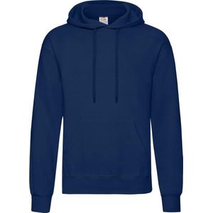 Fruit of the Loom Volwassenen Unisex klassiek sweatshirt met capuchon (Marine)