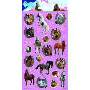 Funny Products Stickers Horses 20 X 10 Cm Papier Paars 28 Stuks