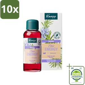 10 x Kneipp - Badolie - Rozemarijn - Voor nieuwe energie - 100 ml - Grootverpakking - Kneipp Bad Olie - Rozemarijn Bad - Energie Boost - Verkwikkend Bad - Stress Verlichten