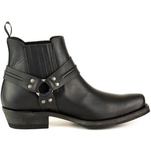 Mayura - 1444 - Biker Enkellaars - Zwart - Rundleer - Antislipzool