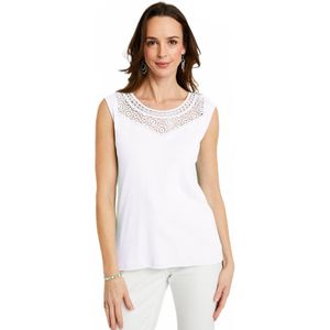 Effen macramé katoenen tanktop