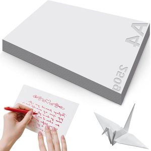 Allecto Plus - Wit Kartonpapier A4 - 60 vellen - 297 x 210 mm - Dik papier voor Uitnodigingen Bruiloft en Doe-het-zelf Kaarten