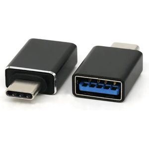 2x JUALL USB-C naar USB Converter - USB-C naar USB Adapter - USB-A naar USB-C Adapter - USB Female naar USB-C Converter - Zwart