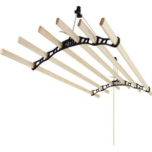 Droogrek Ophangbaar - Zwart - 1.4 meter - plafond wasrek