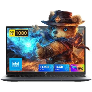 Acemagic Laptop - 15,6 inch 12e generatie Intel N97 processor tot 3,6 GHz- 16GB DDR4 RAM 512 GB SSD Windows 11 WiFi 5, BT5.0 Notebook Grijs