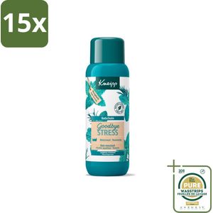 15 x Kneipp - Badschuim - Goodbye Stress - Watermunt & Rozemarijn - 400 ml - Grootverpakking - Kneipp Badschuim - Stressvermindering - Watermunt - Rozemarijn - Badschuim
