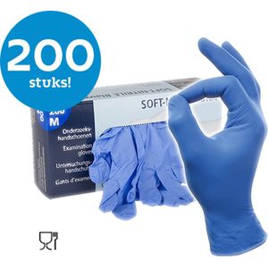 Euroglove Soft Nitril blauw Wegwerphandschoen - Maat S - Blauw - 200 paar