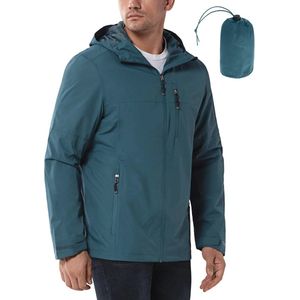 Waterdichte Regenjas voor Heren - Lichte Outdoorjas en Opvouwbaar Windjack