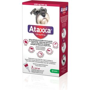 Ataxxa Spot On Anti Vlooien en Teken Druppels Hond 10-25 kg 3 pipetten