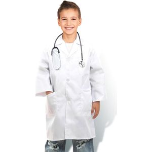 2-Delige Set voor Kinderen Witte Laboratoriumjassen Stethoscoop Speelgoed voor Kinderen Rollenspel Kostuum Jongenskostuum