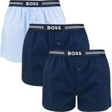 Hugo Boss BOSS 3P wijde boxershorts basic blauw - S