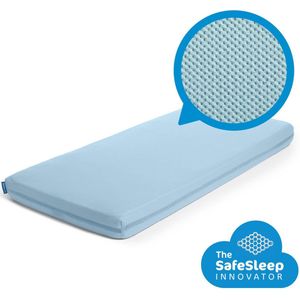 AeroSleep® SafeSleep hoeslakens - wieg - 90 x 40 cm - blauw