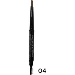 Leticia Well - Wenkbrauw potlood - Potlood - Borstel - 2 in 1 - Koel Bruin - Bruin - Nummer 04