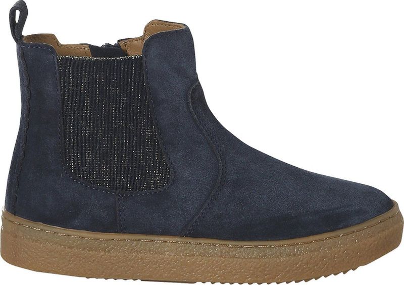 Vertbaudet - Leren Meisjeslaarzen - Zwart - Met Rits en Elastiek