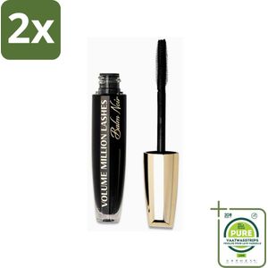 L'Oréal Paris - Mascara - Volume Million Lashes Balm Noir - Zwart - 8,9 ml - Voordeelverpakking - 2 stuks - Mascara - Wimpers