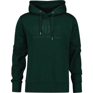Gant Tonal Hoodie Groen M Man