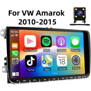 9in Car Stereo Radio GPS Navigation Head Unit 2+32G for VW Amarok 2010-2015, Built-in Wireless CarPlay Android Auto Bluetooth WiFi FM SWC + AHD Backup Camera