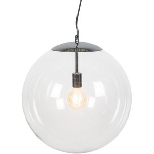 QAZQA ball hl - Moderne Hanglamp - 1 lichts - Ø 500 mm - Chroom - Woonkamer | Slaapkamer | Keuken