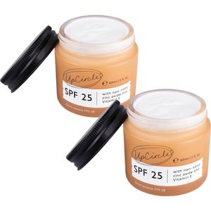 UpCircle Zonnebrand crème - SPF 25 - Upcycled frambozen - Face - UVA - UVB Filters - 60 ML - 2 stuks