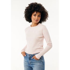 Mexx T-shirt Primrose Rib Light Pink Dames - Maat S