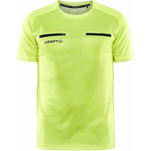 Craft Evolve Scheidsrechtersshirt Korte Mouw Dames - Fluogeel | Maat: L