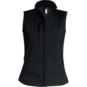 Softshell bodywarmer zwart voor dames - Waterproof/waterdichte sport vesten XL (42/54)