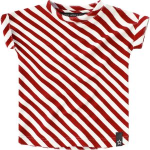 Your Wishes - Korte Mouwen Shirt - Rood - Red Stripes - Maat 122/128