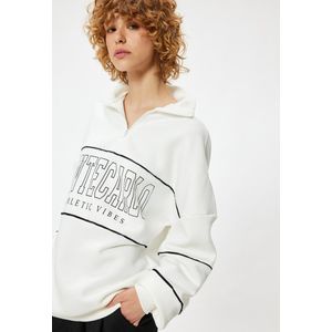 Halve ritssluiting Met blokken Sweatshirt