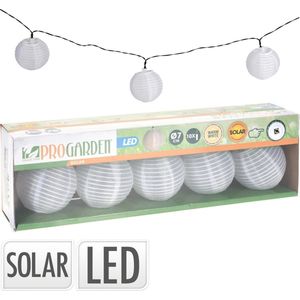 Solar LED lampionnen - 10 stuks wit