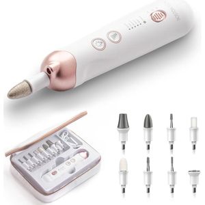 Professionele nagelfrees voor manicure en pedicure met 5 modi, USB-snelladen en 9 accessoires