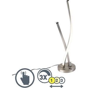 Paul Neuhaus paulina - Moderne Dimbare Vloerlamp | Staande Lamp met Dimmer - 1 lichts - H 470 mm - Staal - Woonkamer | Slaapkamer | Keuken