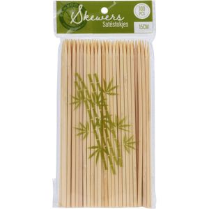 Excellent Houseware - BBQ Sateprikkers - Naturel - 100x - 15 cm - Bamboe Hout