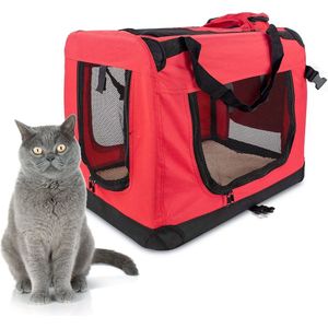 Mobiclinic Balú - Reismand voor huisdieren - (reistas kat, katten, honden, konijnen, fretten) - Maat M - Reistas - Met Handvaten - Ademend - Opvouwbaar - 57x38x44 cm - Ondersteunt 10 kg - Reistas