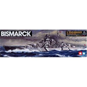 1:350 Tamiya 78013 WWII German Battleship Bismarck Plastic Modelbouwpakket