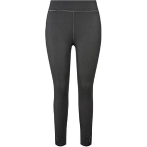 MIAMODA MIAMODA - Dames - Legging tight fit cold dyed kant bij de zoom - Antraciet - Maat 42