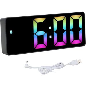 PolkaHome - LED Digitale Wekker - Met Temperatuurweergave - Stille Werking - USB of Batterij Gevoed