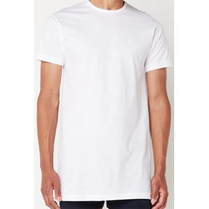 Heren Onderhemd - %100 Katoen - T-shirt - Korte mouwen - Onder shirt - Maat M - Wit - 3 Pack - Merk HQ TEXTIEL