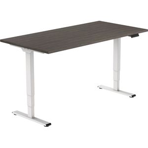 OrangeLabel elektrisch zit/sta bureau Eco frame wit maat 140x80. Voldoet aan de NEN EN 527. Inclusief Logan Eiken blad!