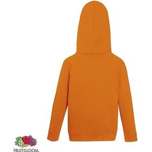 Fruit of the Loom Kids hoodie - Maat 128 - Kleur Orange