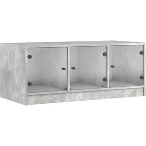 vidaXL-Salontafel-met-glazen-deuren-102x50x42-cm-betongrijs
