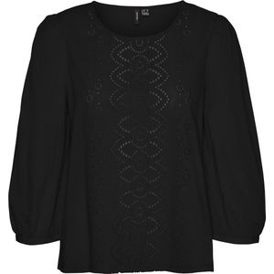 Vero Moda T-shirt Vmalis 3/4 O-neck Top Wvn Btq 10291352 Black Dames Maat - XL